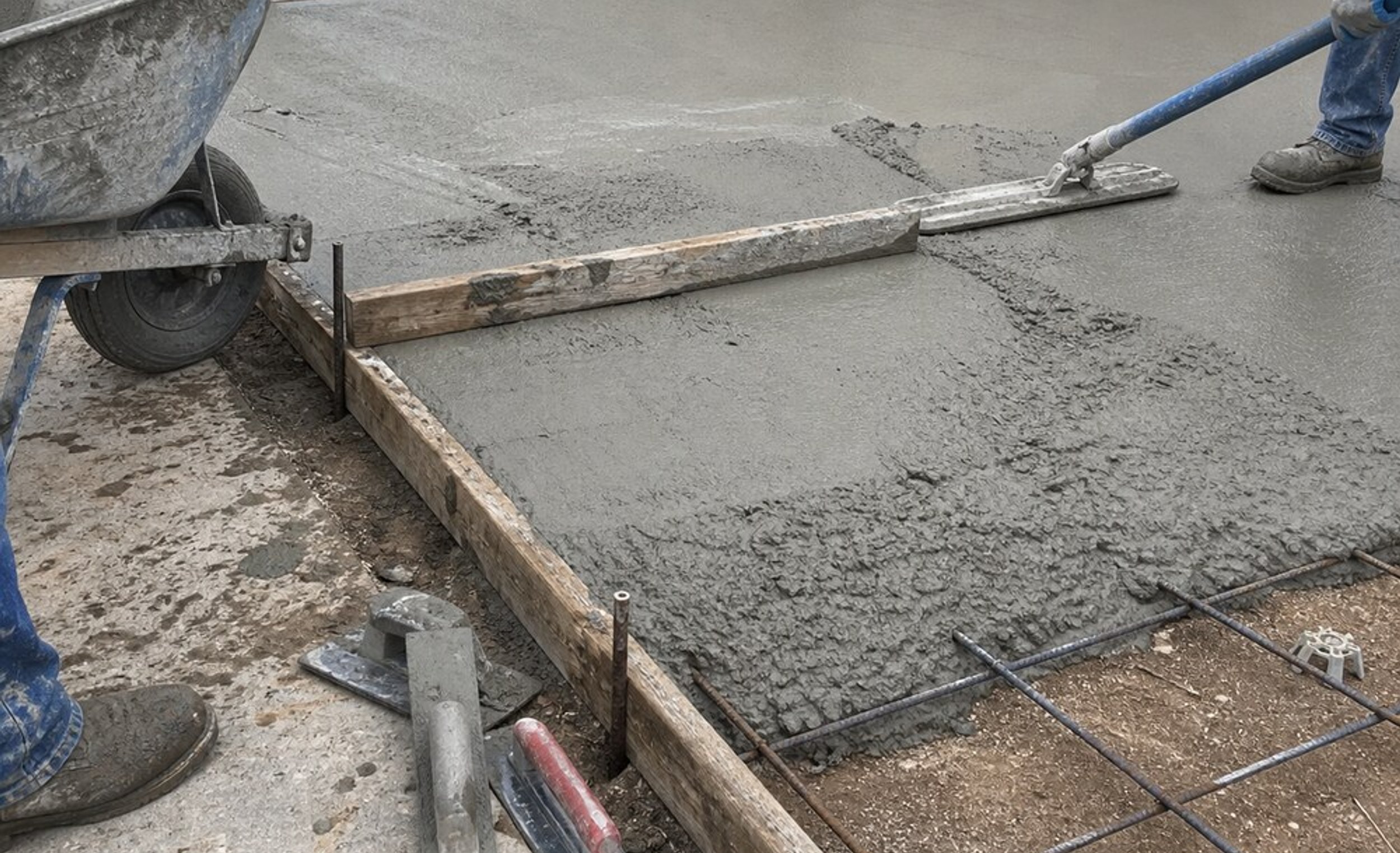 Concrete pool deck at an Austin home