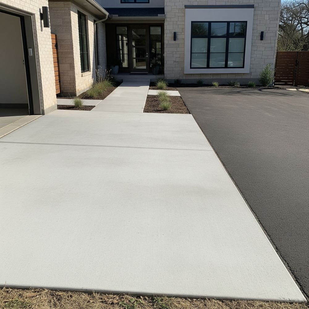 Concrete Garage & Entry Aprons in Austin, TX by 512 Luxury Landscaping in Austin, TX