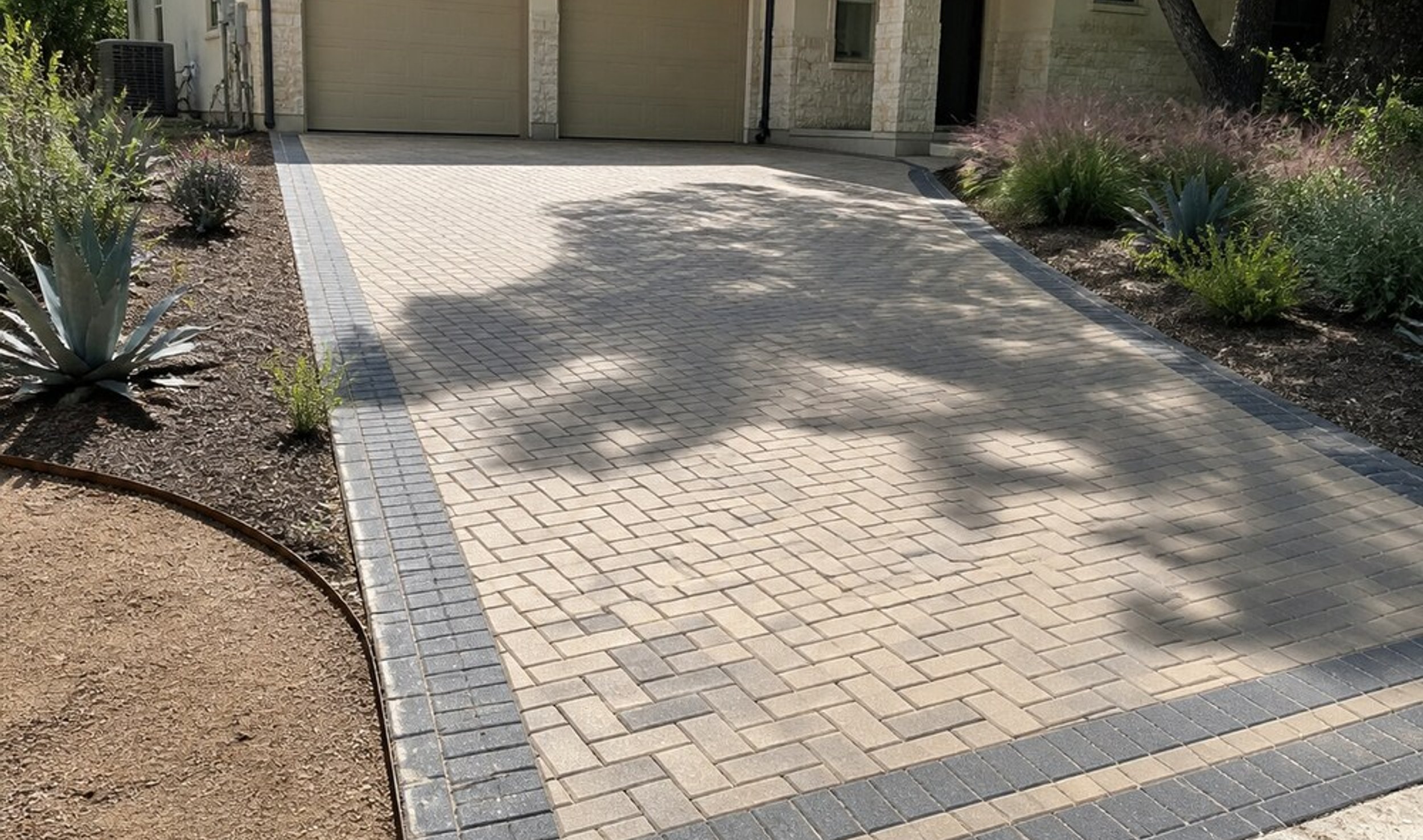 paver driveway at an Austin home