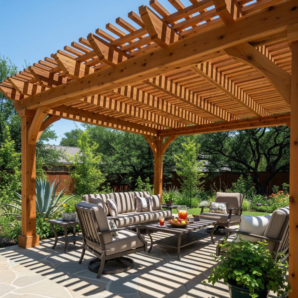 Wood Pergolas in Austin, TX by 512 Luxury Landscaping in Austin, TX