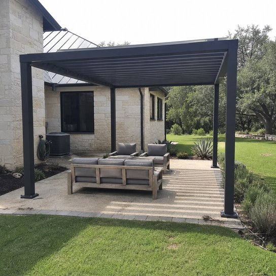 steel pergola
