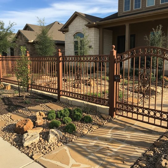wrought iron fence