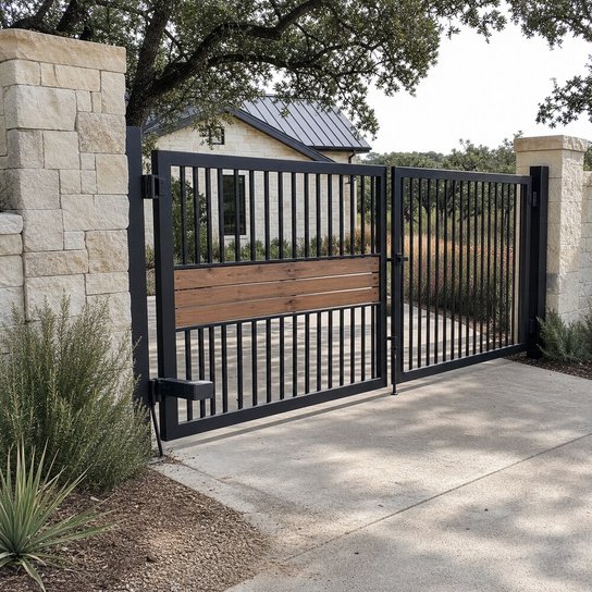 steel driveway gate