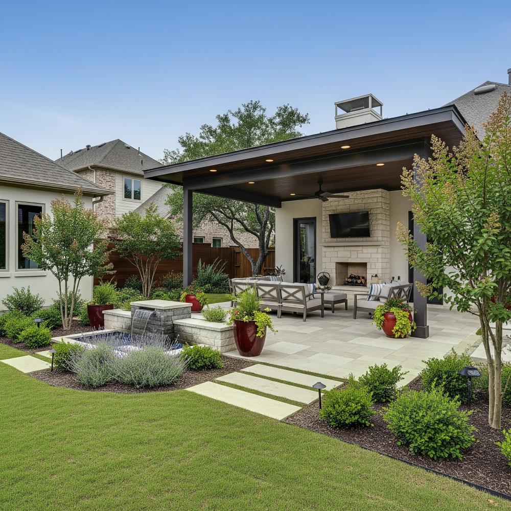 Multi-functional Backyard Hardscaping